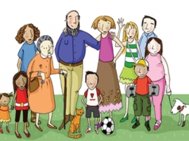 Sketch of multi-generation family